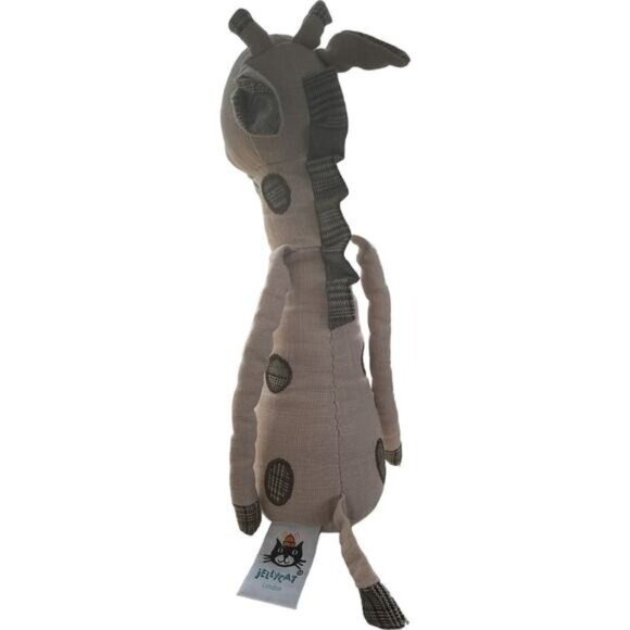 Jellycat of London Skandoodle Lanky Skinny Tan Plaid Spot Giraffe Plush 15" - Picture 2 of 6
